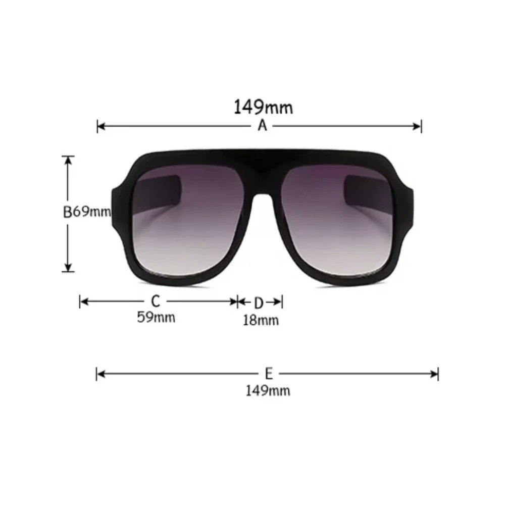 Sunglasses Retro Square Frame Striped Temple Men's Fashion Shades Gafas‎ Lentes